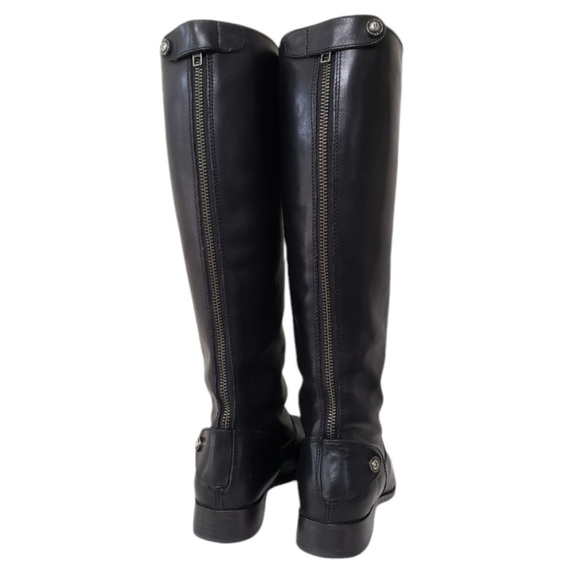 FRYE Melissa Button / Zip Back Leather Boots in Classic Black Size 6.5 - Picture 2 of 7